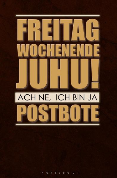 Cover von Notizbuch für Postboten / Postbote