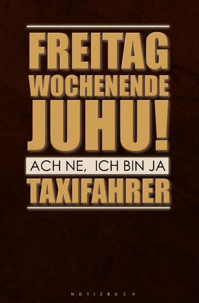 Cover von Notizbuch für Taxifahrer