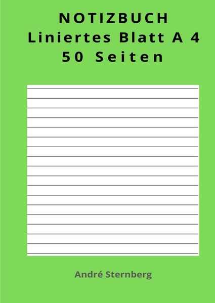 Cover von Liniertes Blatt A4 (21*29,7 cm)