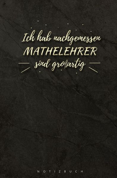 Cover von Notizbuch für Mathelehrer