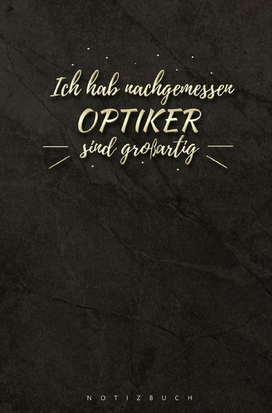 Cover von Notizbuch für Optiker