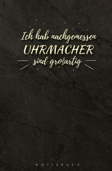 Cover von Notizbuch für Uhrmacher
