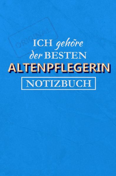 Cover von Notizbuch für Altenpflegerin