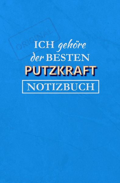 Cover von Notizbuch für eine Putzkraft