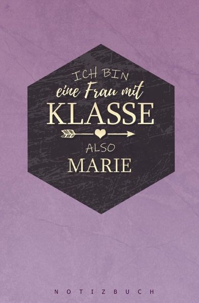 Cover von Notizbuch für Marie