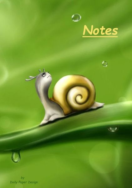 Cover von Notizbuch A5 liniert [Snail – Schnecke] Softcover von Daily Paper Design | 80 Seiten | als Tagebuch, Bullet Journal, Notizheft | FSC-zertifiziert & aus nachhaltiger und umweltschonender Forstwirtschaft