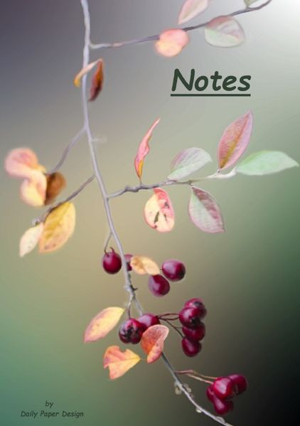 Cover von Notizbuch A5 liniert [Rosehip – Hagebutte] Softcover von Daily Paper Design | 80 Seiten | als Tagebuch, Bullet Journal, Notizheft | FSC-zertifiziert & aus nachhaltiger und umweltschonender Forstwirtschaft