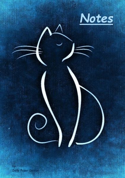 Cover von Notizbuch A5 liniert [Cat – Katze] Softcover von Daily Paper Design | 80 Seiten | als Tagebuch, Bullet Journal, Notizheft | FSC-zertifiziert & aus nachhaltiger und umweltschonender Forstwirtschaft