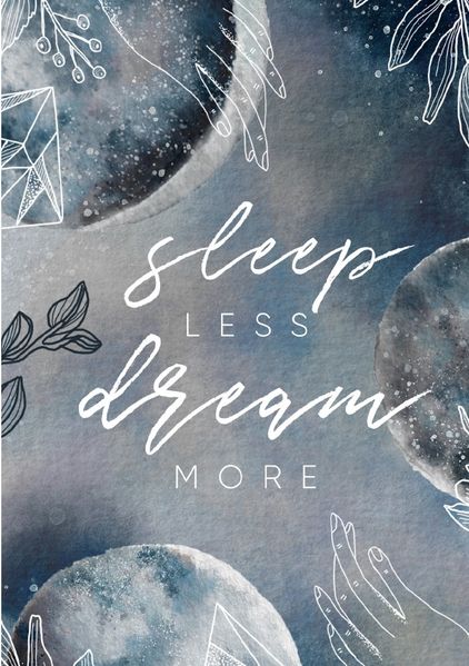 Cover von Moon Collection / Notizbuch, Bullet Journal, Journal, Planer, Tagebuch „Sleep less, Dream more“