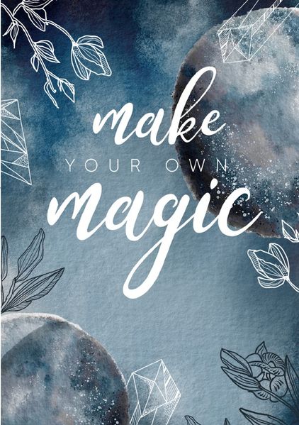 Cover von Moon Collection / Notizbuch, Bullet Journal, Journal, Planer, Tagebuch „Make your own Magic“