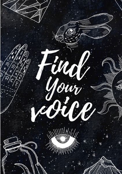 Cover von Moon Collection / Notizbuch, Bullet Journal, Journal, Planer, Tagebuch „Find your Voice“