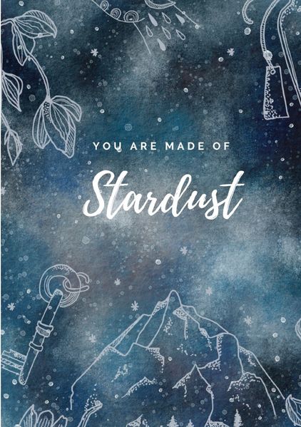 Cover von Moon Collection / Notizbuch, Bullet Journal, Journal, Planer, Tagebuch „You are made of Stardust“