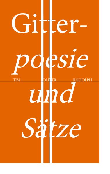 Cover von Gitterpoesie und Sätze