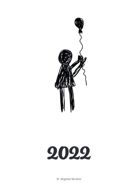 Cover von Kalender 2022 – Migräne Muräne – weiß – Luftballon