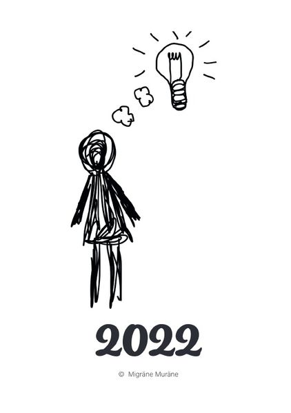 Cover von Kalender 2022 – Migräne Muräne – Ringbuch – Glühbirne
