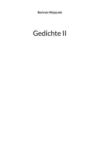Cover von Gedichte II