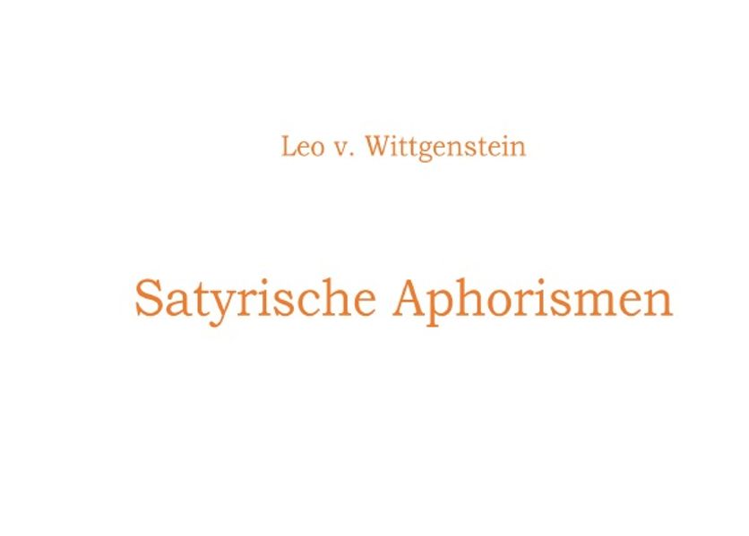 Cover von Satyrische Aphorismen
