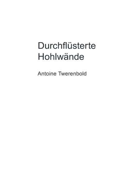 Cover von Durchflüsterte Hohlwände