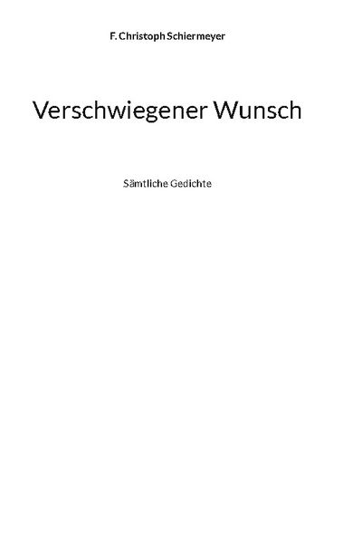 Cover von Verschwiegener Wunsch