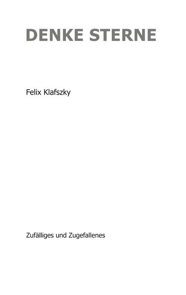 Cover von Denke Sterne