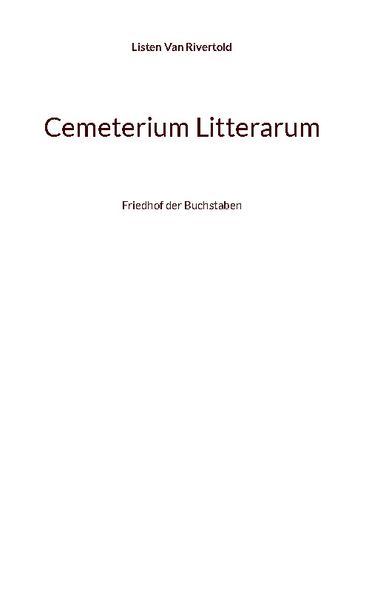 Cover von Cemeterium Litterarum