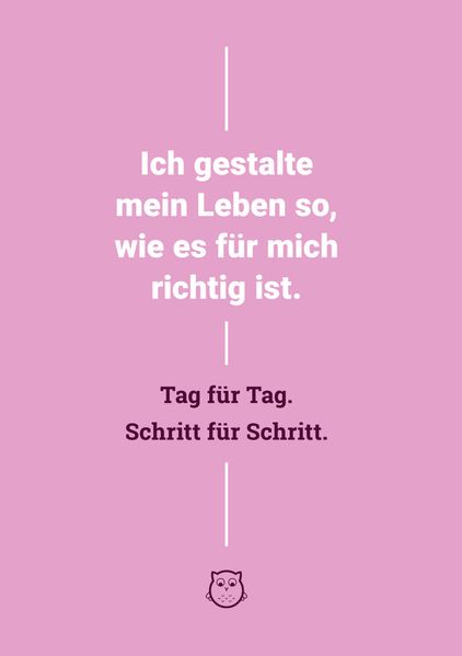 Cover von Tadaaa!-Journal Basic – Umschlag rosa mit Motivationsspruch, Klammerheftung, 14,8 x 21 cm, 48 Seiten