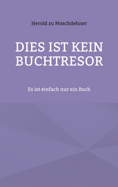 Cover von Dies ist kein Buchtresor