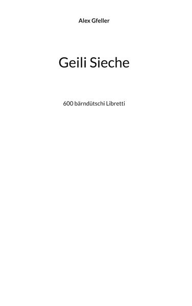 Cover von Geili Sieche