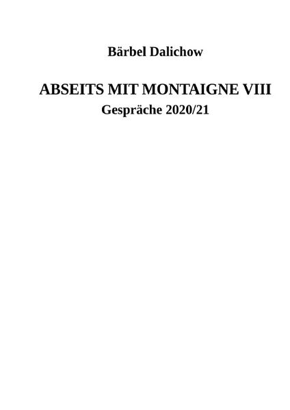 Cover von Abseits mit Montaigne/Abseits mit Montaigne VIII