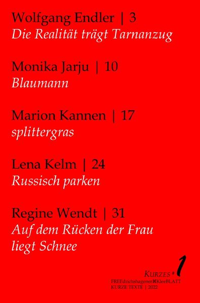 Cover von FREEdrichshagener KleeBLATT/KURZES