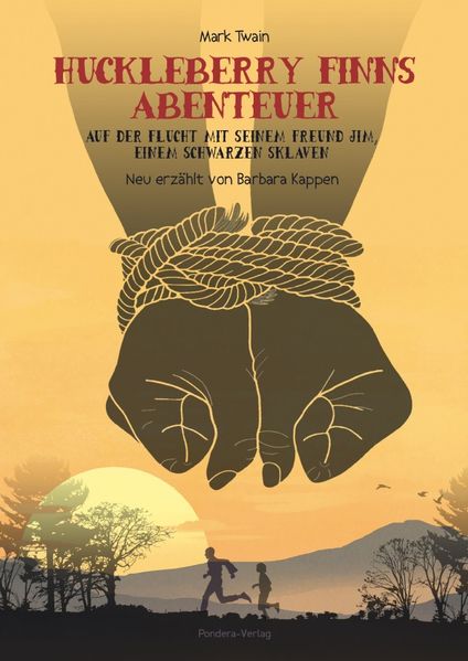 Cover von Huckleberry Finns Abenteuer auf der Flucht mit seinem Freund Jim, einem schwarzen Sklaven