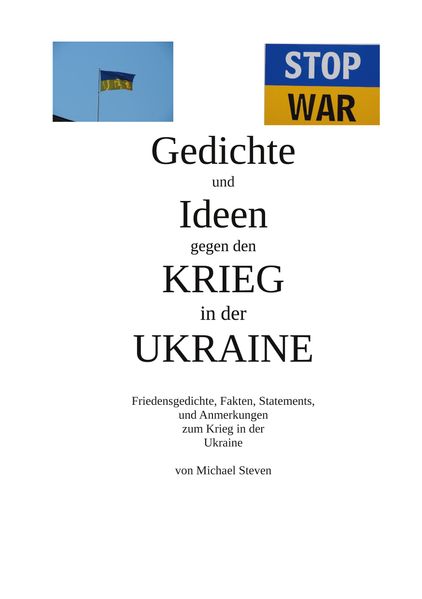 Cover von Gedichte und Ideen gegen den Krieg in der Ukraine