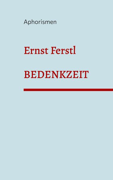 Cover von Bedenkzeit