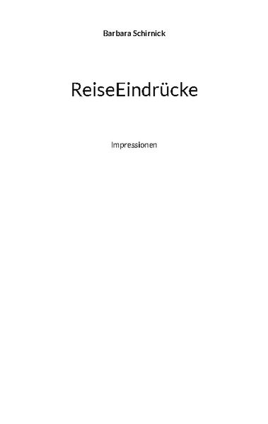 Cover von ReiseEindrücke
