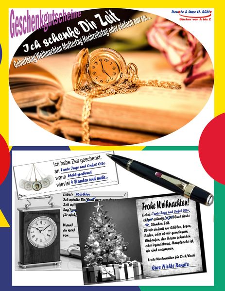 Cover von Geschenkgutscheine ICH SCHENKE DIR ZEIT – Geburtstag Weihnachten Muttertag Hochzeitstag oder einfach nur so