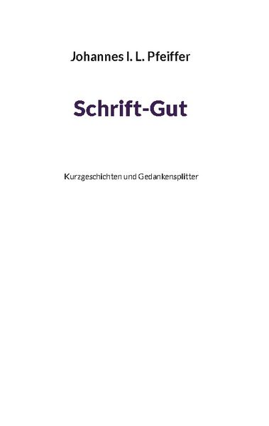 Cover von Schrift-Gut