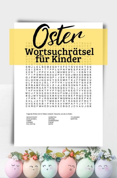 Cover von Oster Wortsuchrätsel für Kinder