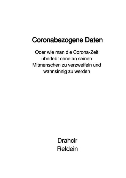 Cover von Coronabezogene Daten