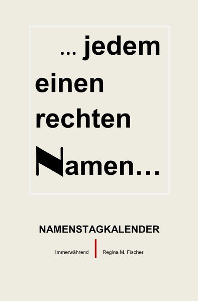 Cover von Namenstagkalender