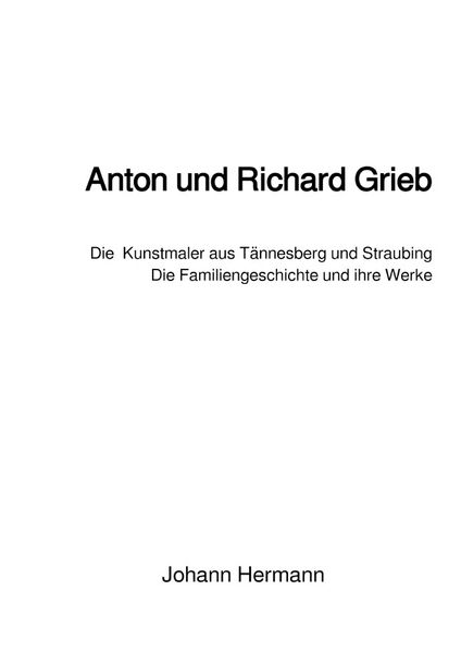 Cover von Anton und Richard Grieb