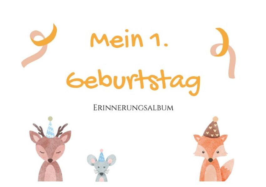 Cover von Erinnerungsalbum/1. Geburtstag – Erinnerungsalbum