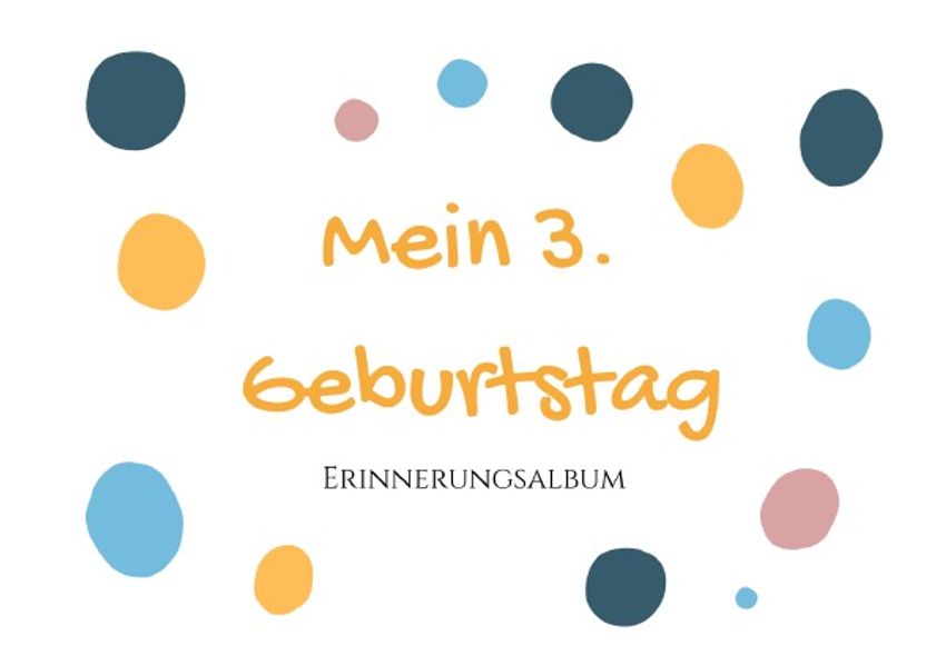 Cover von Erinnerungsalbum/3. Geburtstag – Erinnerungsalbum