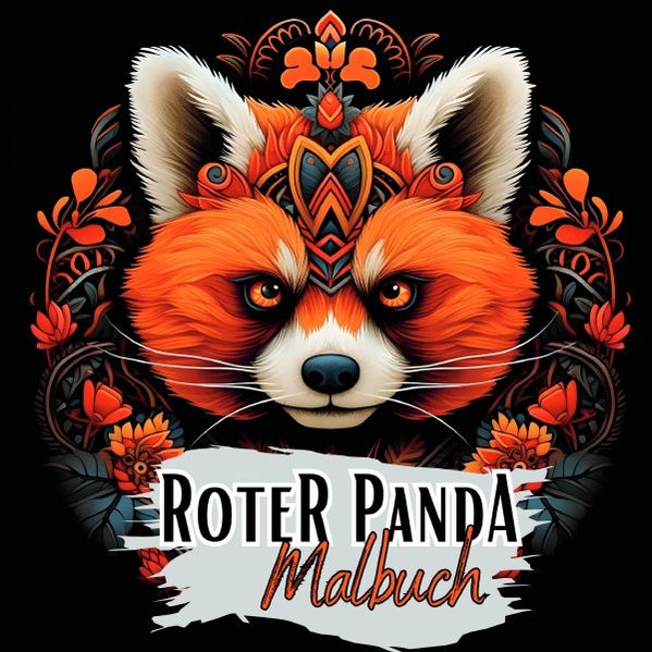 Cover von Black Midnight- Animals/Schwarzes „Roter Panda Malbuch“