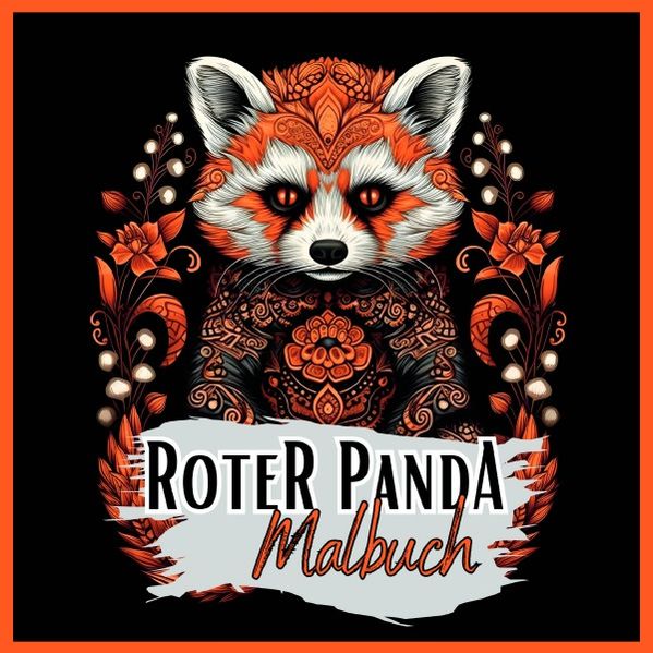 Cover von Black Midnight- Animals/Schwarzes Malbuch „Roter Panda“