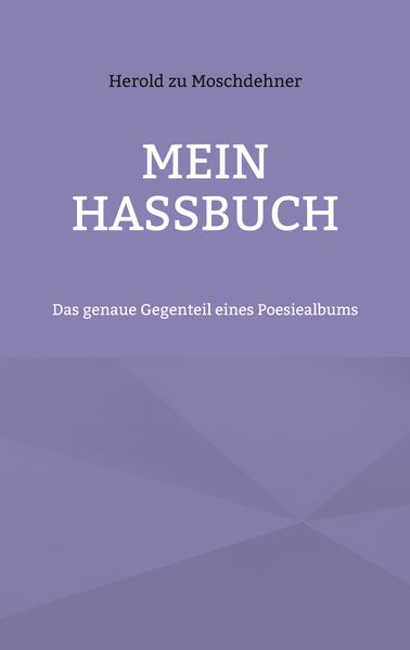 Cover von Mein Hassbuch