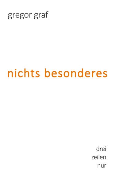 Cover von nichts besonderes