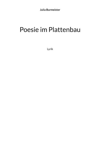 Cover von Poesie im Plattenbau