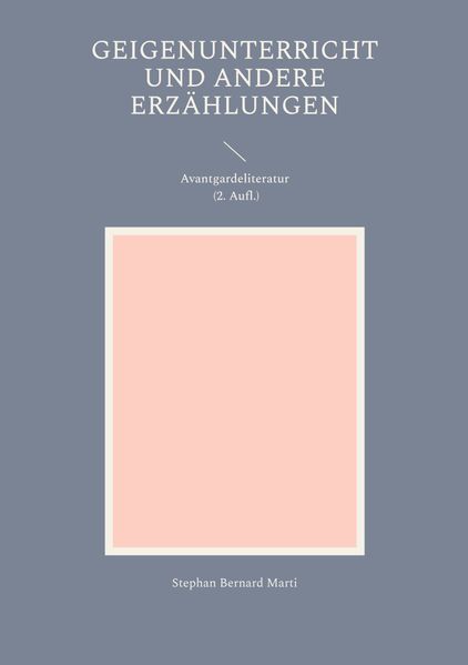 Cover von Geigenunterricht und andere Erzählungen