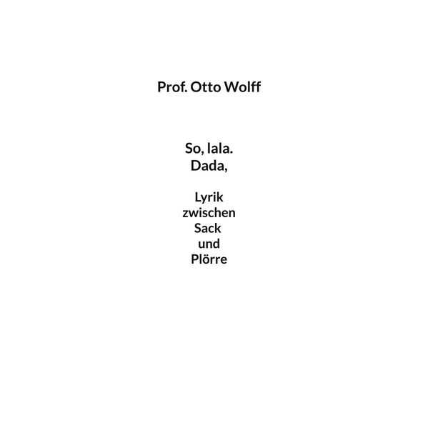 Cover von So lala Dada