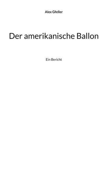 Cover von Der amerikanische Ballon